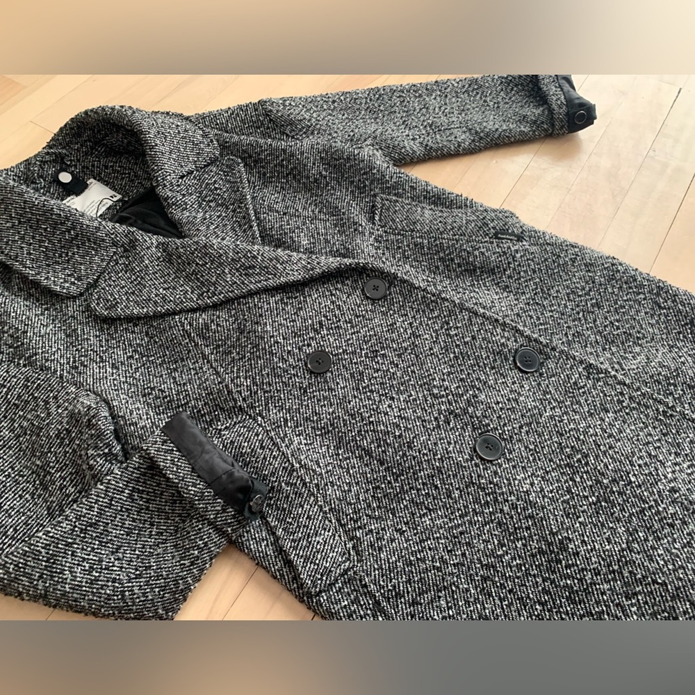 FRANK & OAK - Marled Wool Double-Breast Coat - Picture 2 of 11